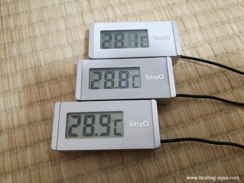 テトラ水温計WD-1室内に置いていた時の温度